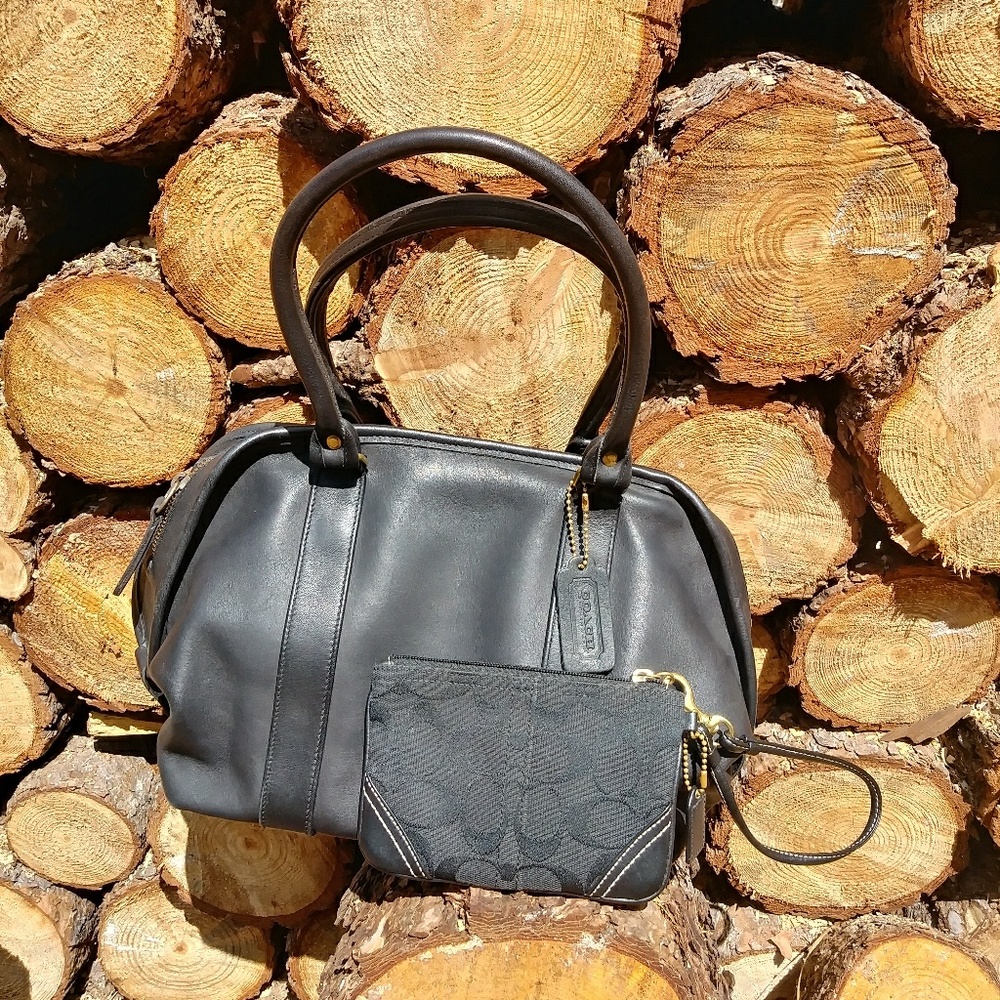 Coach Bowlers Bag and Wristlet Wallet Set